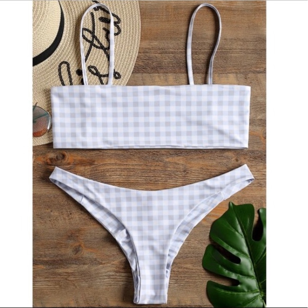 Plaid bikini set